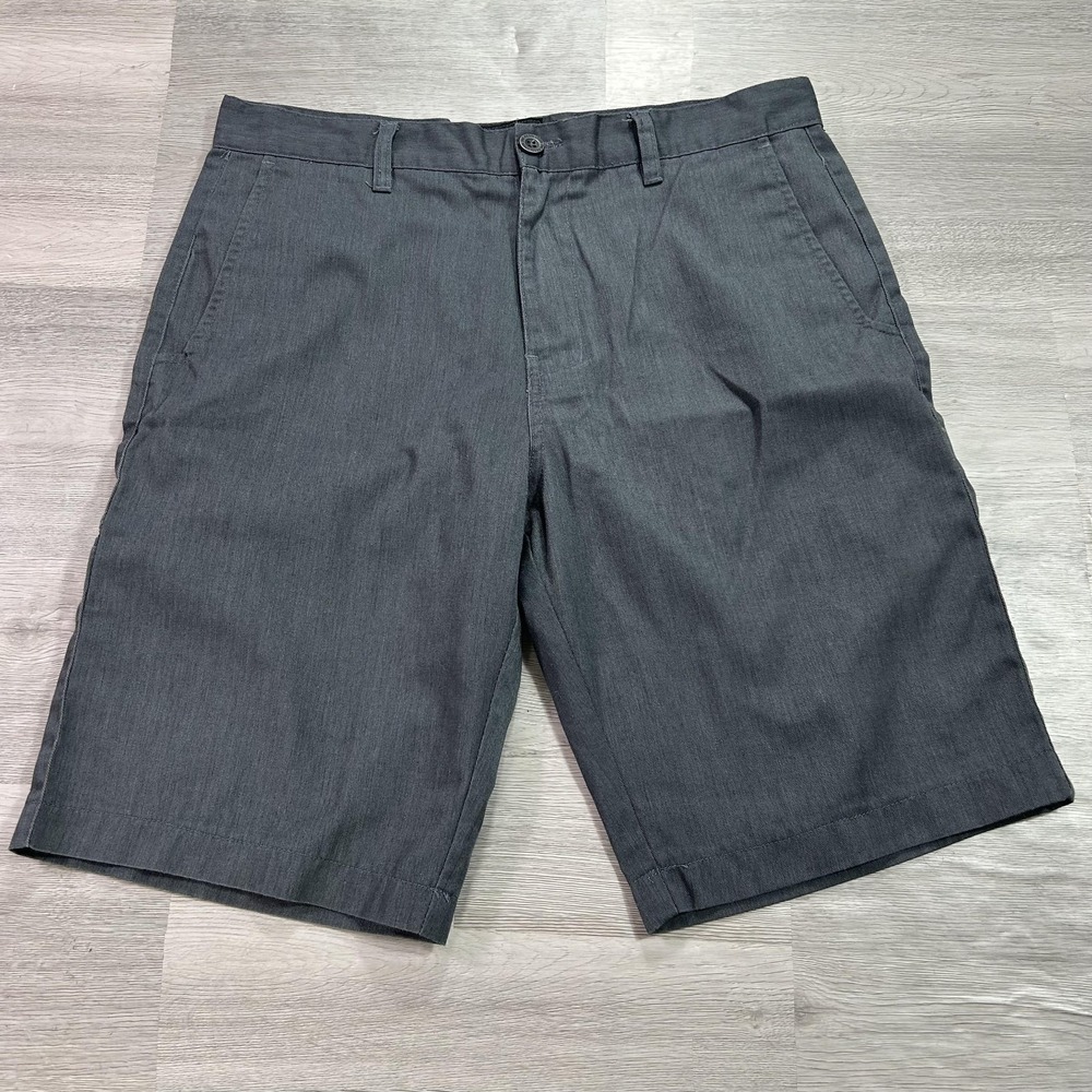 Stoic‎ Shorts Mens 32 Gray Chino Microfiber Casual Travel 11 Inch Inseam